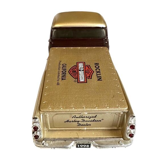 VTG ROCKLIN Harley Davidson Collectible Coin Bank 109 1957 Dodge NO KEY EUC! - Picture 7 of 14